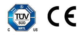 TUV CE safety certification logos