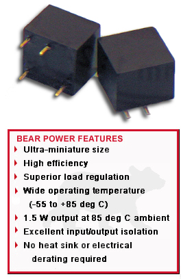 BEAR DC/DC Power Supplies Features