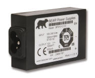 BEAR's patented PCB-mountable AC/DC converter with detachable line cord